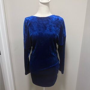 Ronny Kobo Collection Sapphire Velvet mini dress